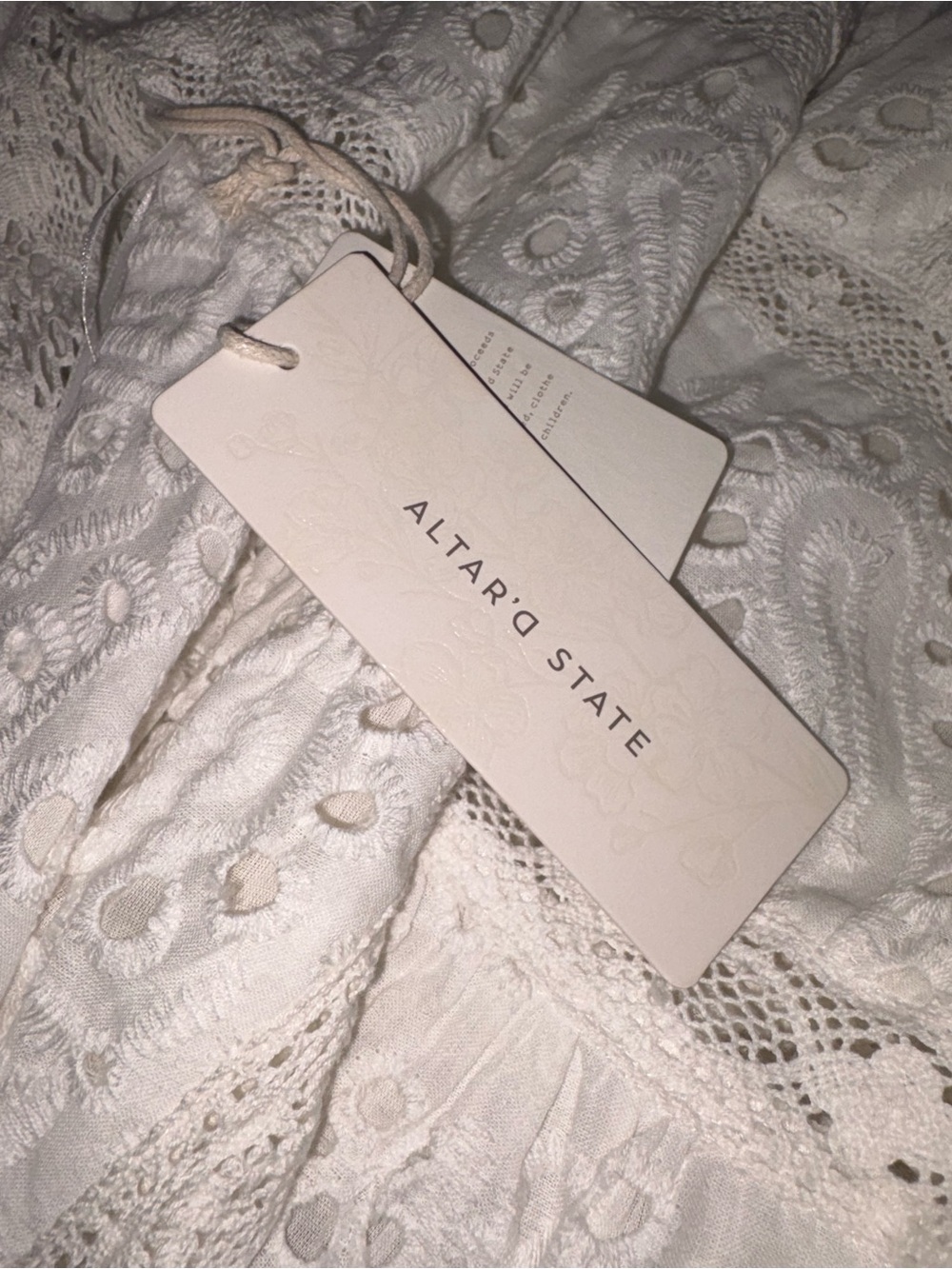 Altar'd State White Halter Eyelet Maxi Dress - Picture 5 of 7